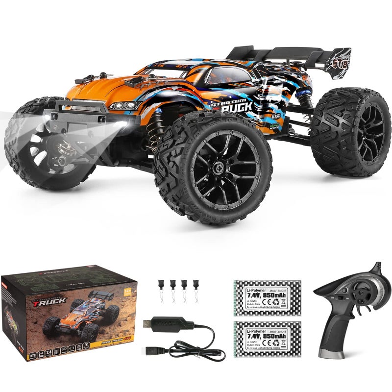 HAIBOXING 1:18 Scale RC Car, All Terrain Remote Control Truck 4WD 36KM/H High Speed Hobby Grade Electric RC Car for Adults and Kids with Two Batteries, Waterproof Off-Road RC Buggy RC Vehicle - Image 1